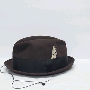 Vintage Champ 'Feel The Felt' Men Fedora Hat Brown Kashmir Fur Finish Size 7 1/4